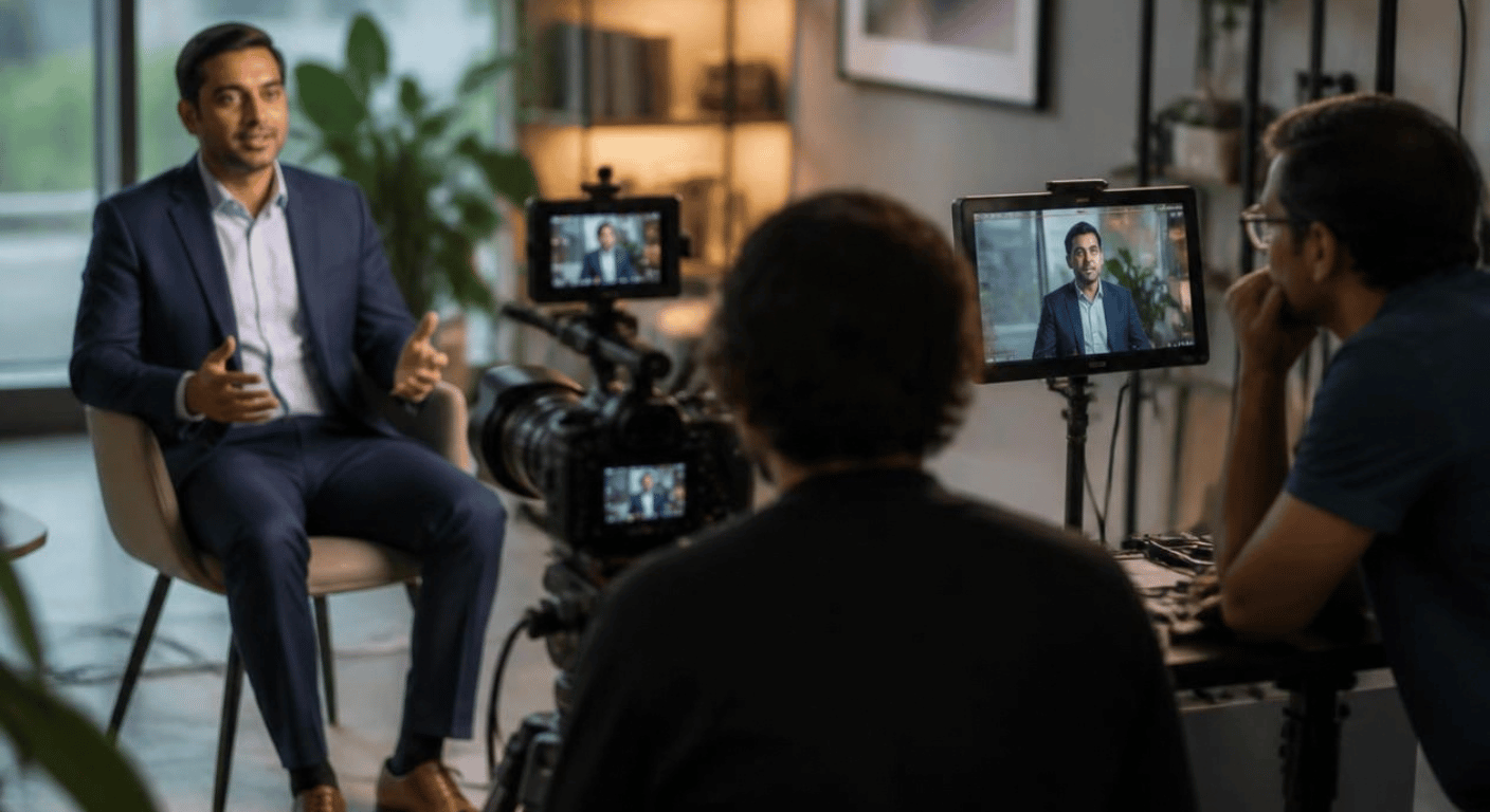 Professional video shoot