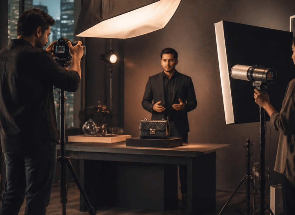 Professional lighting for business photography and video