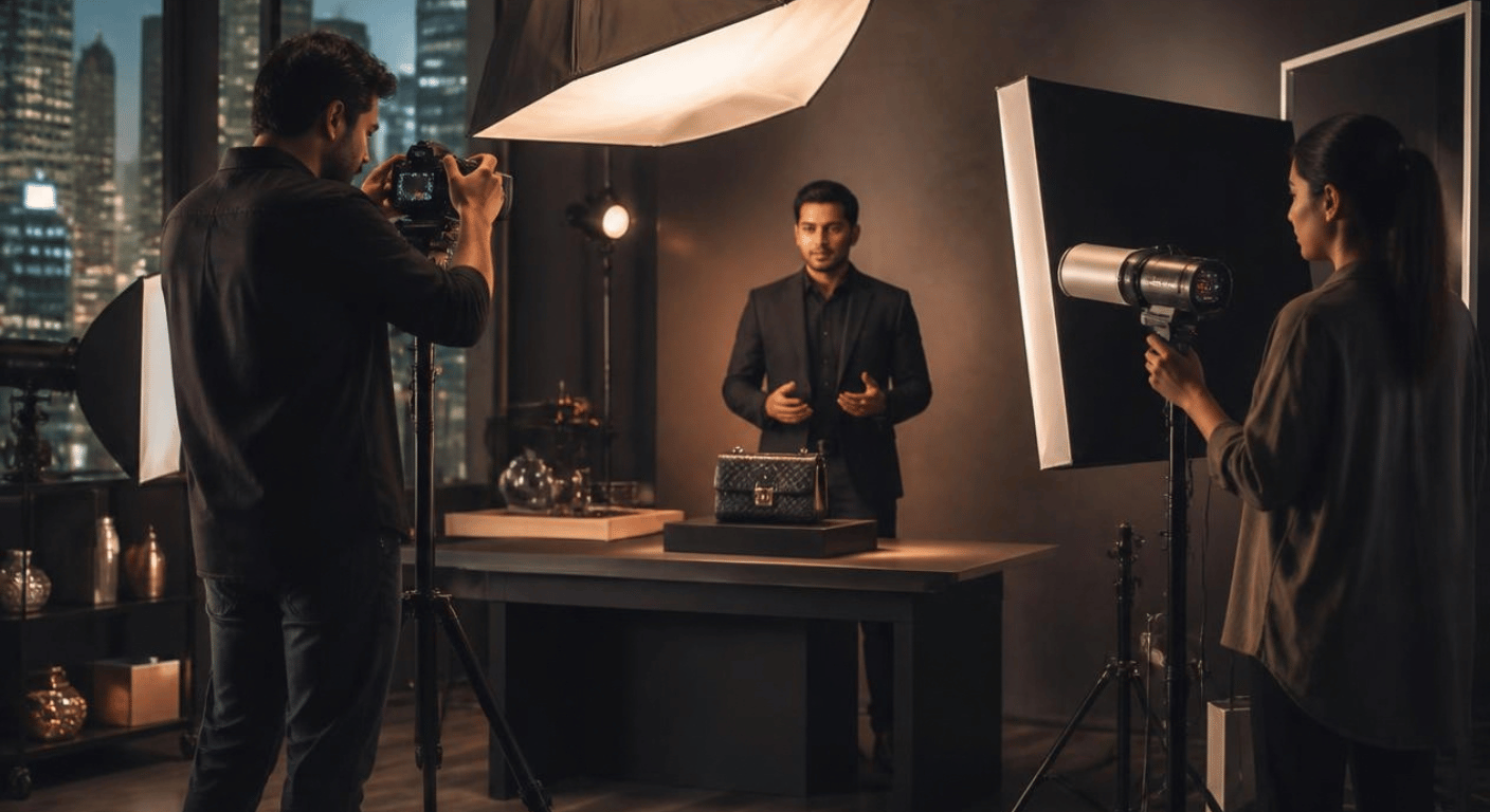 Professional lighting for business photography and video