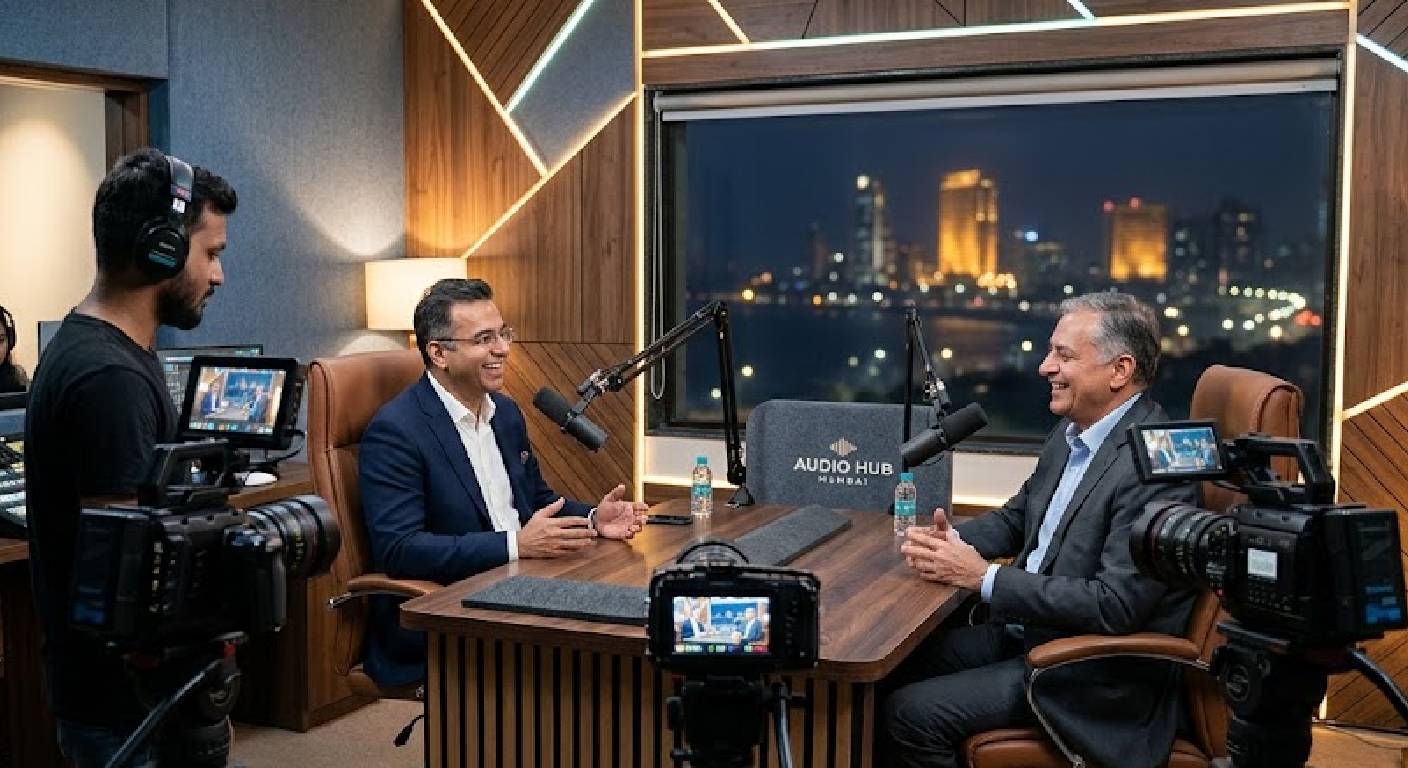 Professional podcast studio